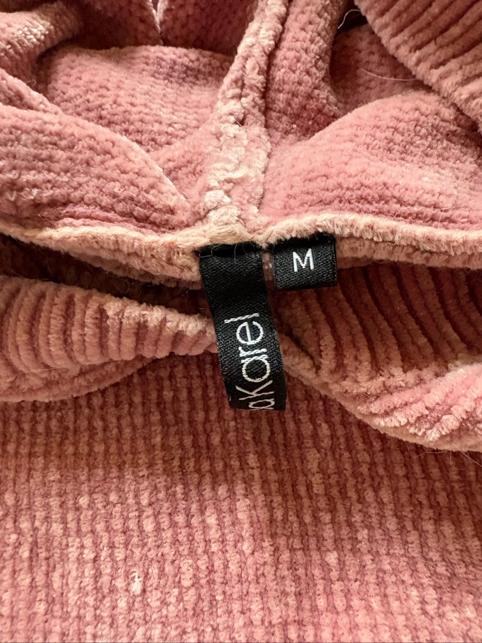 Old pink ribbed hoodie – photo 4